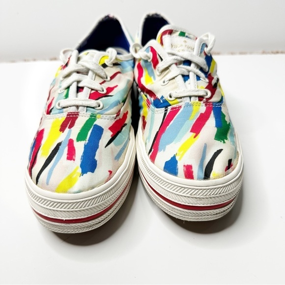 Kate Spade x Keds Multicolor Brushstrokes Sneakers Size 8.5 - Picture 3 of 5